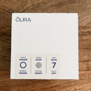 Oura Horizon Ring - Silver 3rd Generation Size 7